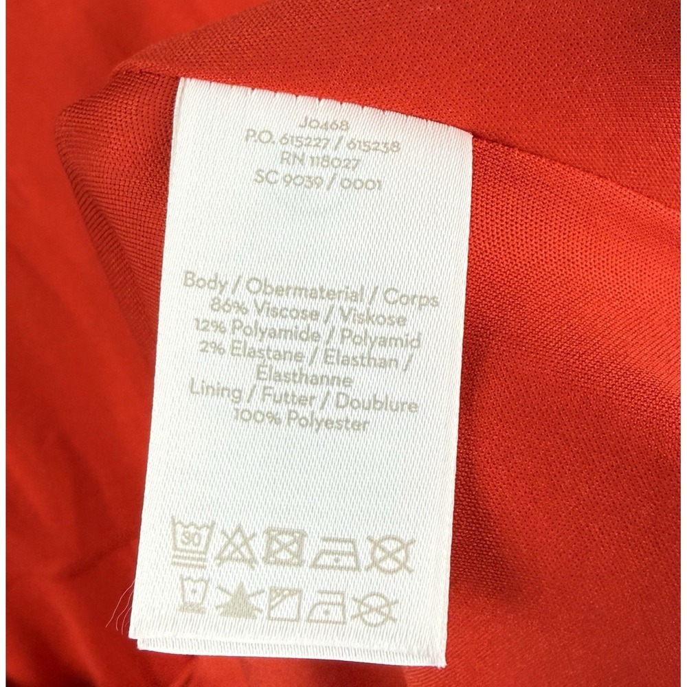 Boden Dress Women 8 Red Ponte Knit Belted Fit & Flare S/S Stretch Casual Classic - Picture 13 of 14